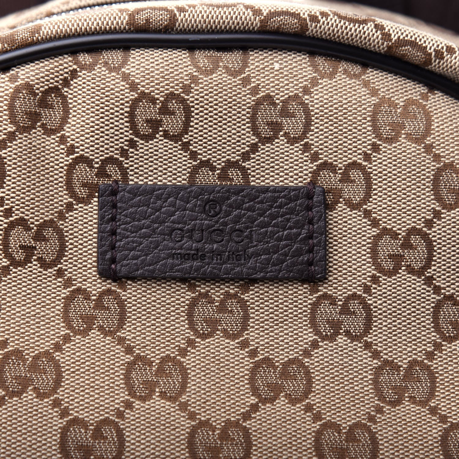 Gucci Monogram Travel Backpack Dark Brown 10 of 11