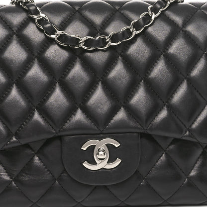 Chanel Lambskin Quilted Jumbo Single Flap Black 8 of 10
