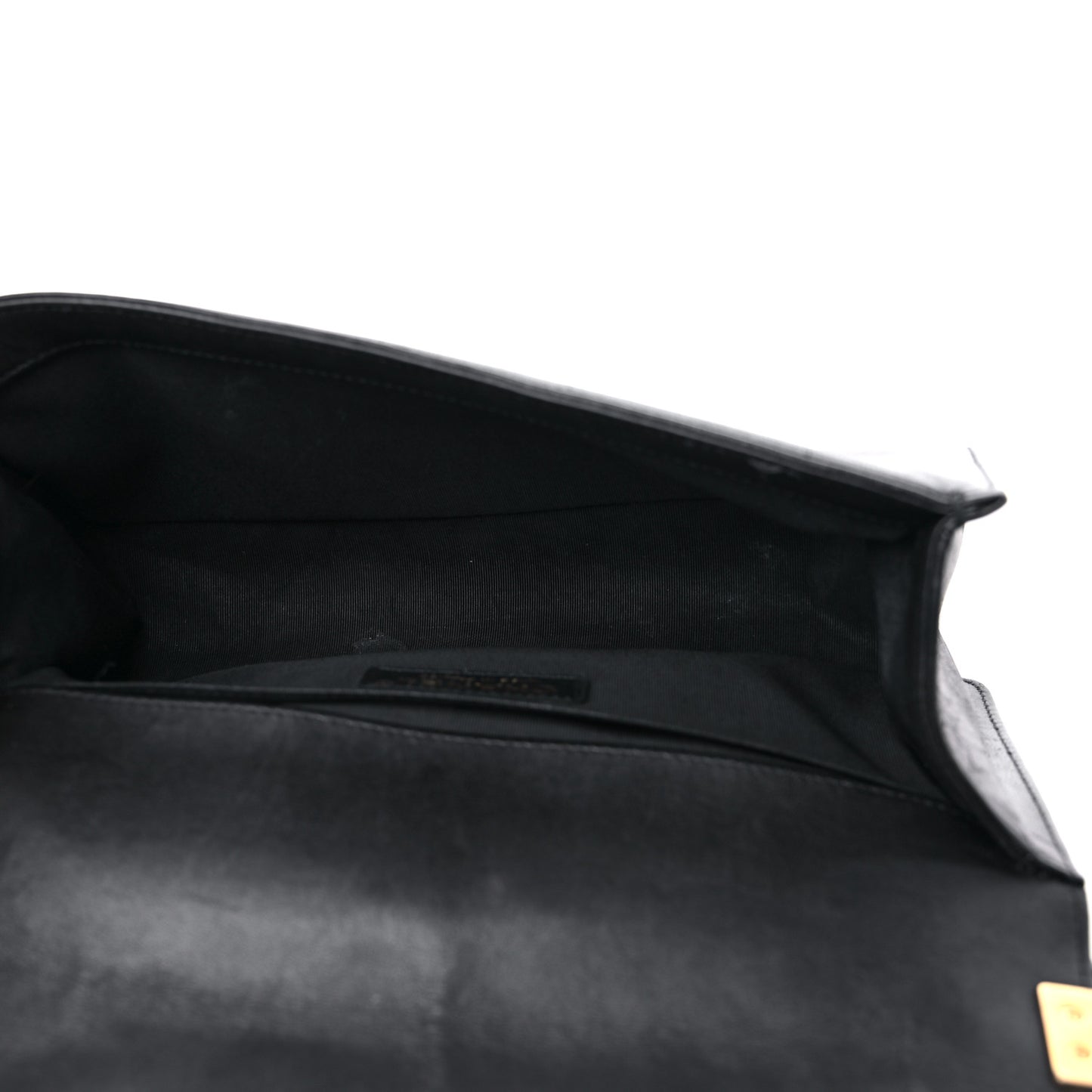 Lambskin Quilted Medium Boy Flap Black