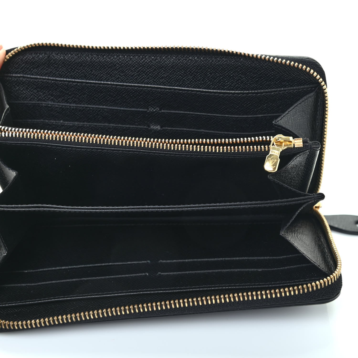 Louis Vuitton Calfskin Colored Monogram Zippy Wallet Blue Black 5 of 7