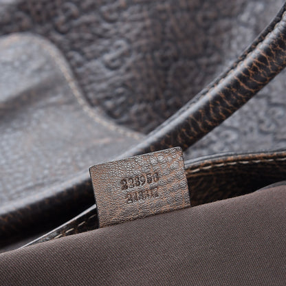 Gucci Guccissima Large New Pelham Shoulder Bag Dark Brown 7 of 7