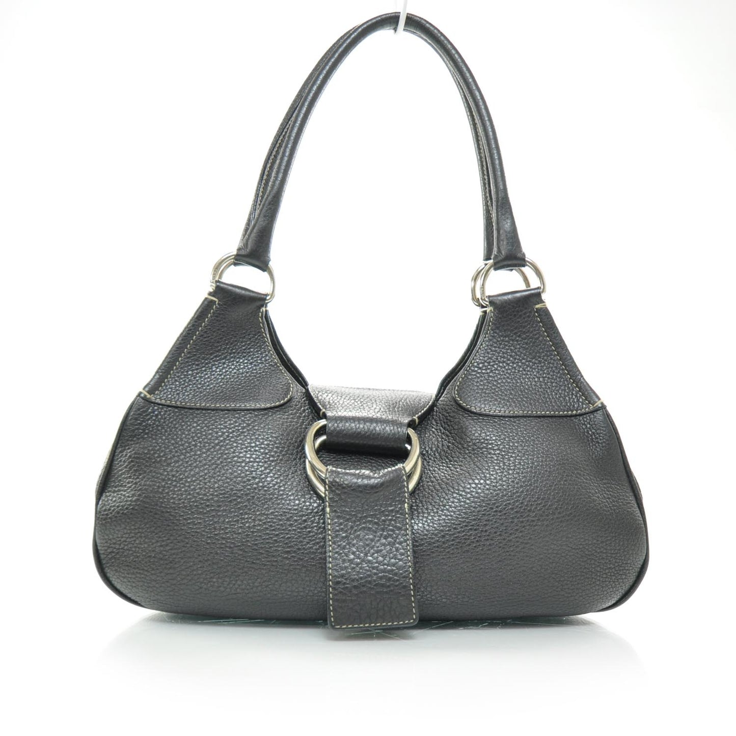 Vitello Daino Small Shoulder Bag Nero Black