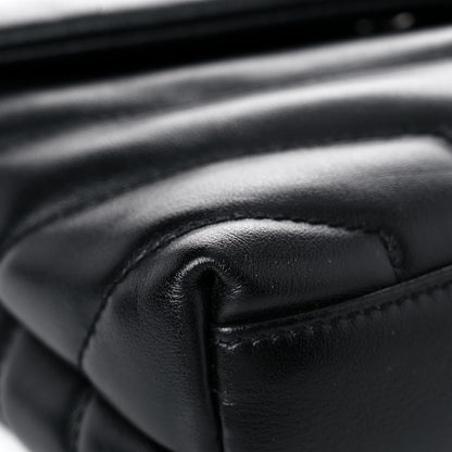 Saint Laurent Calfskin Y Quilted Monogram Toy Loulou Crossbody Bag Black 9 of 12