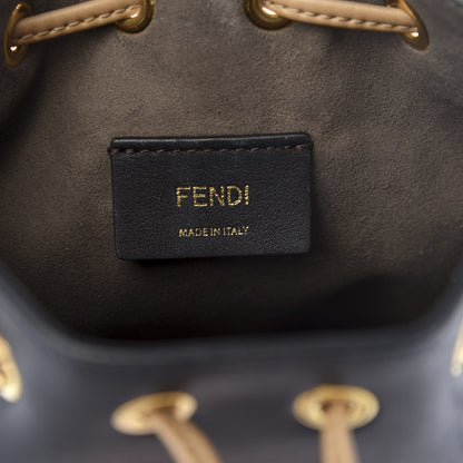 Fendi Vitello Liberty F is Fendi Stamp Patch Mini Mon Tresor Bucket Bag Blue Notte Cuoio Flamingo 7 of 8