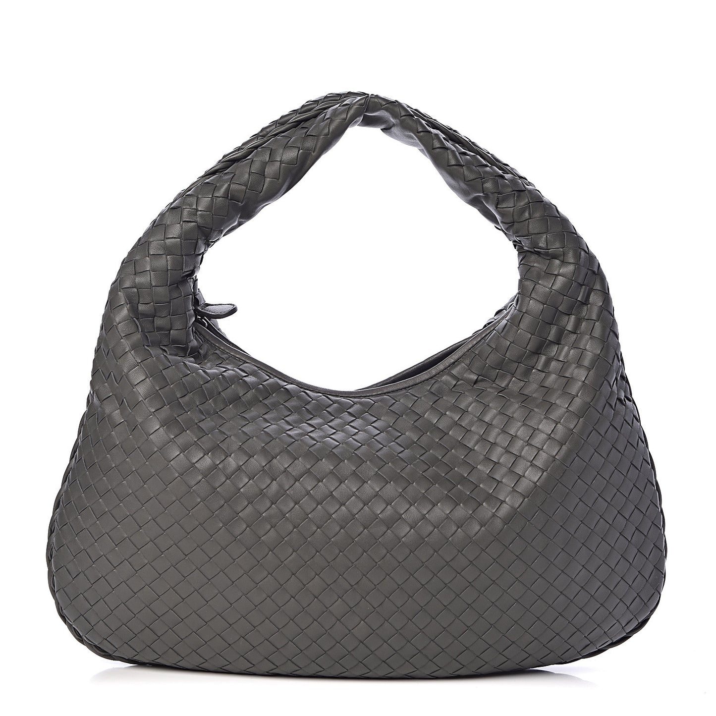 Nappa Intrecciato Small Veneta Hobo Grey