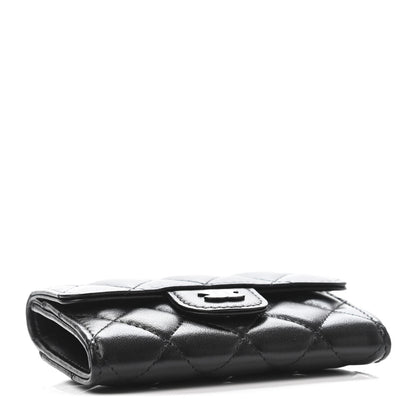 Chanel Lambskin Quilted Flap Card Holder Wallet So Black 3 of 4