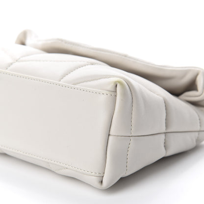 Saint Laurent Lambskin Quilted Toy Loulou Puffer Monogram Chain Satchel Crema Soft 7 of 13