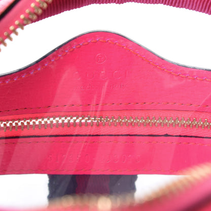 Gucci Vinyl Web Mini Ophidia Transparent Shoulder Bag Fluorescent Fuchsia 6 of 7