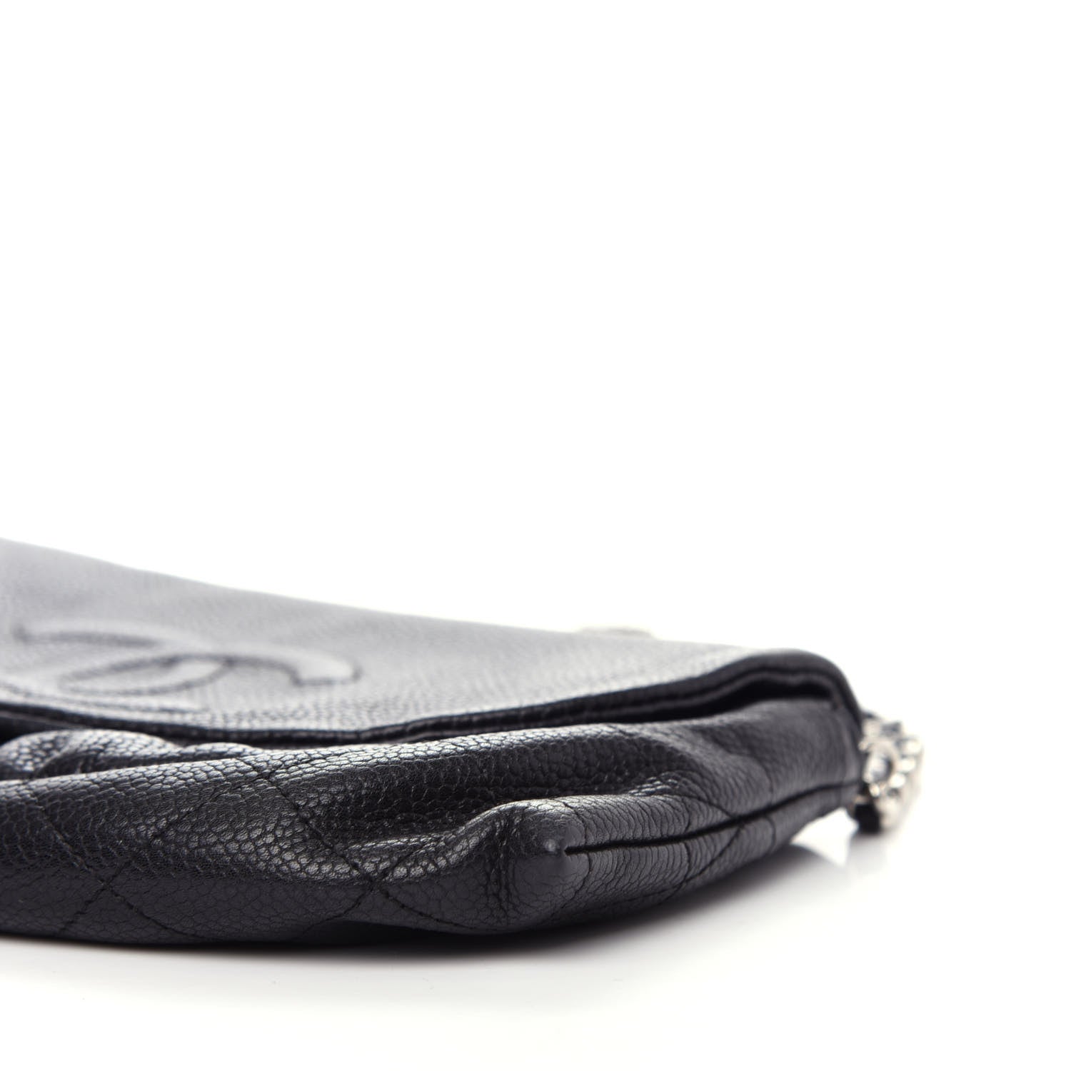 Chanel Caviar Half Moon Wallet On Chain WOC Black 11 of 12