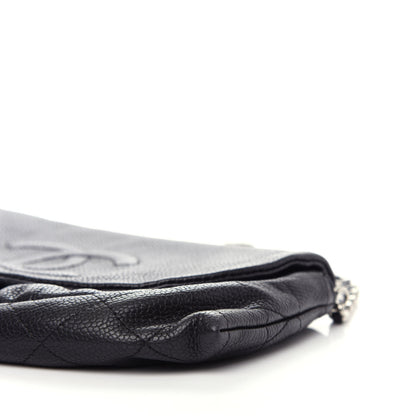 Chanel Caviar Half Moon Wallet On Chain WOC Black 11 of 12