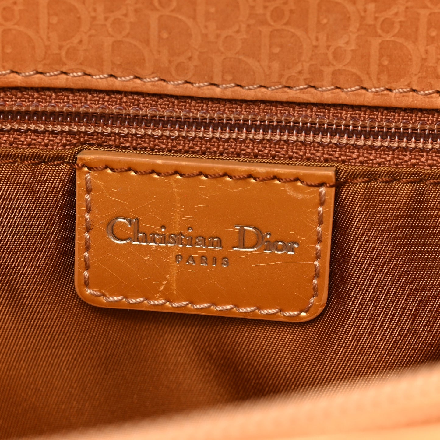 Patent Monogram Jeans Pocket Tote Gold