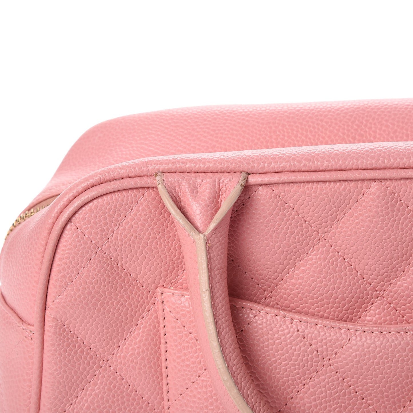 Caviar Quilted Small Bowler Pink