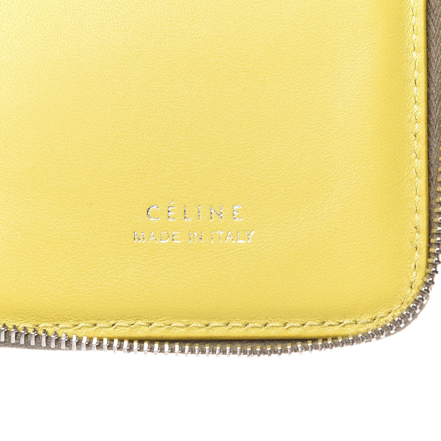 Celine Drummed Calfskin Zip Around Multifunction Wallet Souris 6 of 8