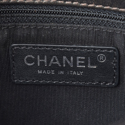 Chanel Metallic Goatskin Quilted Small Rock In Rome Flap Charcoal 6 of 8