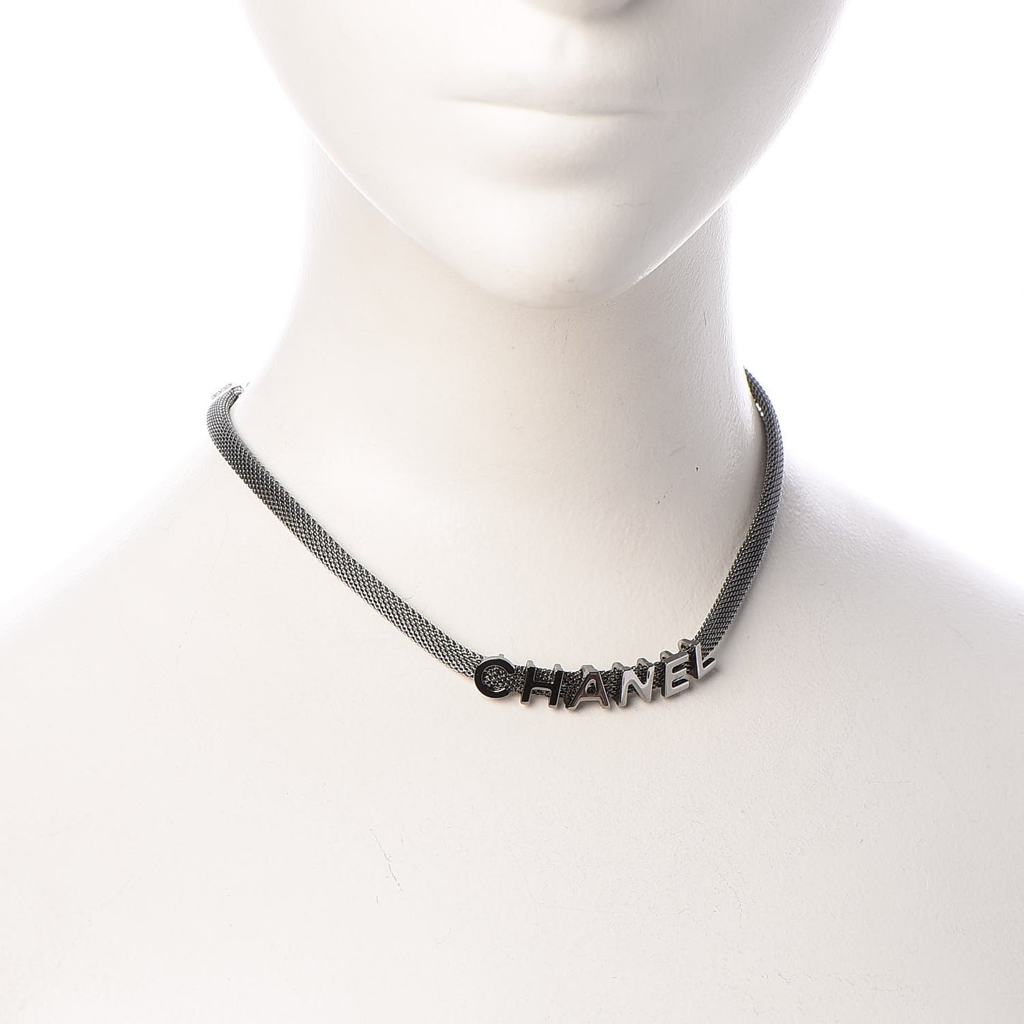 Ruthenium Logo Choker Necklace