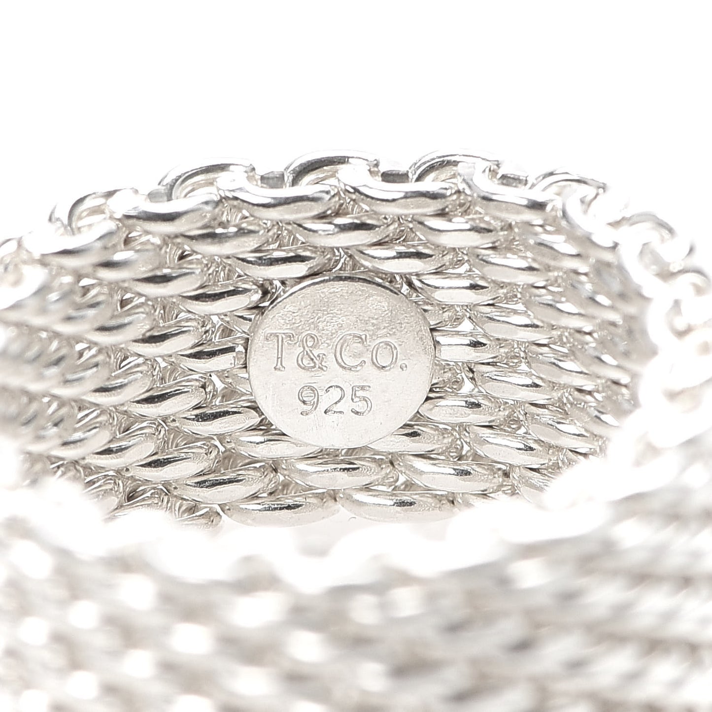 Sterling Silver Somerset Mesh Ring 56 7.5