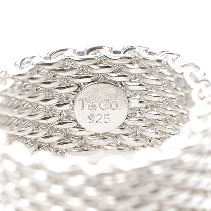 Tiffany Sterling Silver Somerset Mesh Ring 56 7.5 4 of 4