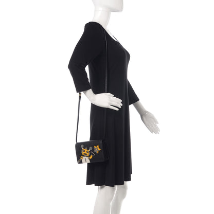 Prada Saffiano Robot Crossbody Wallet Black 2 of 10
