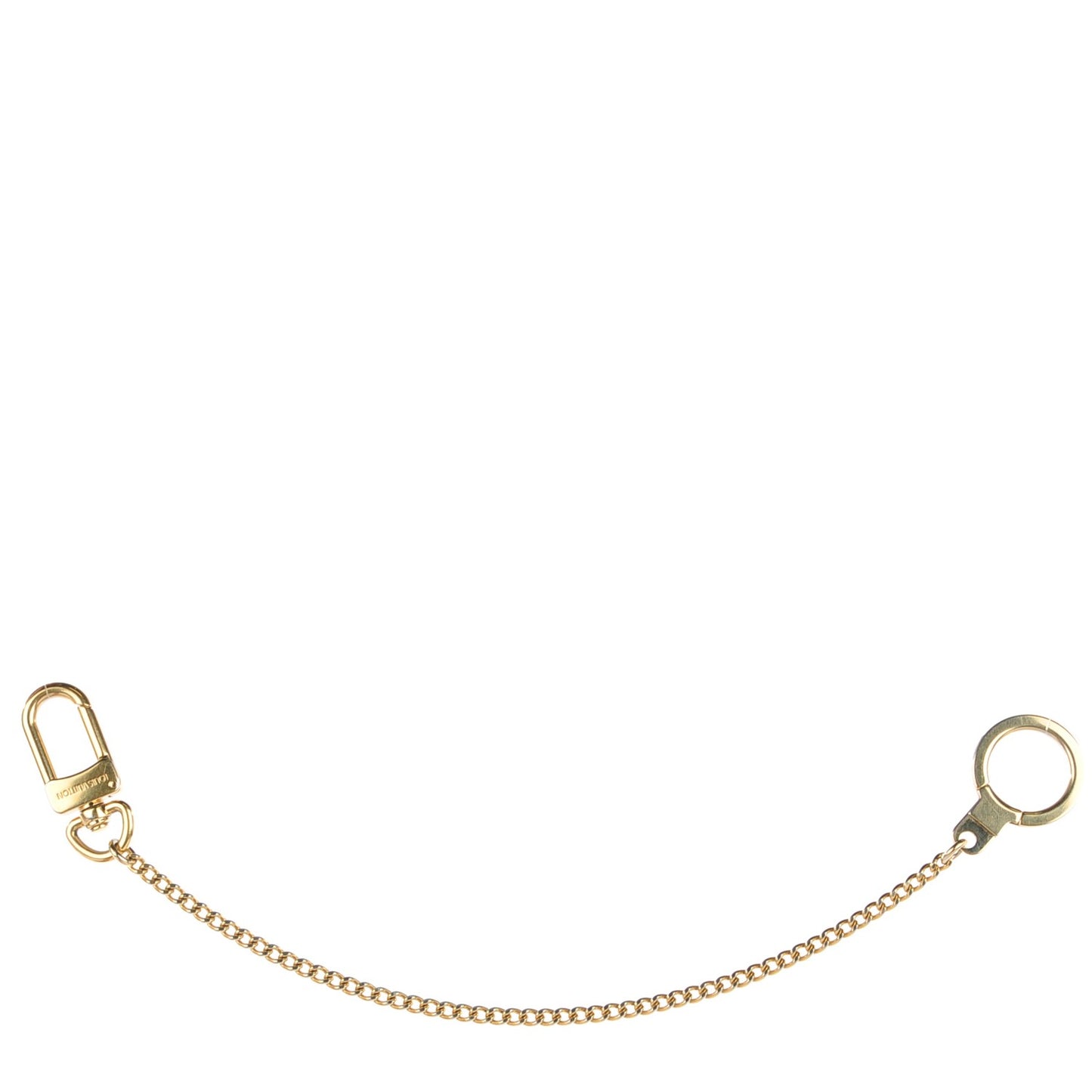 Metal Pochette Extender Key Ring Chain Gold