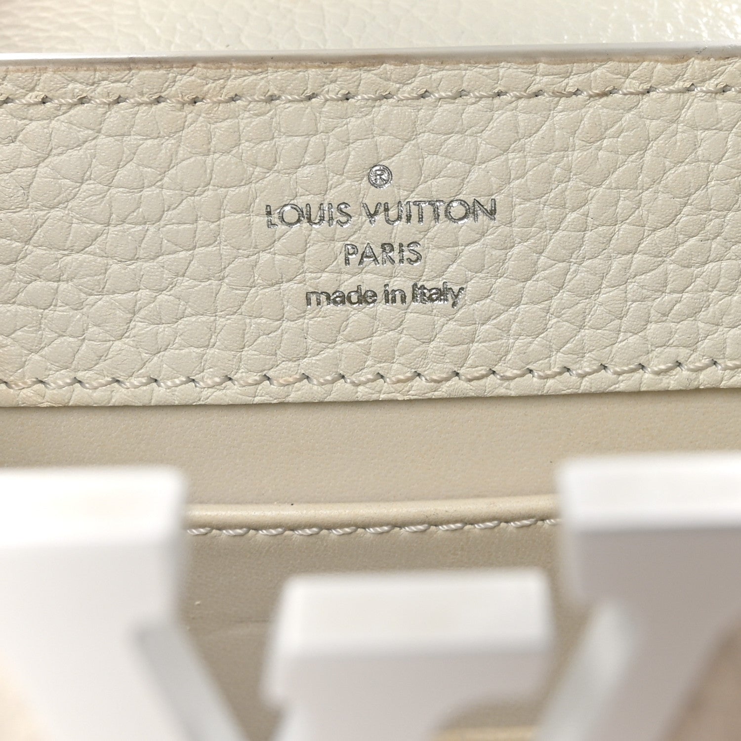 Louis Vuitton Taurillon Mini Capucines Monochrome White 6 of 11