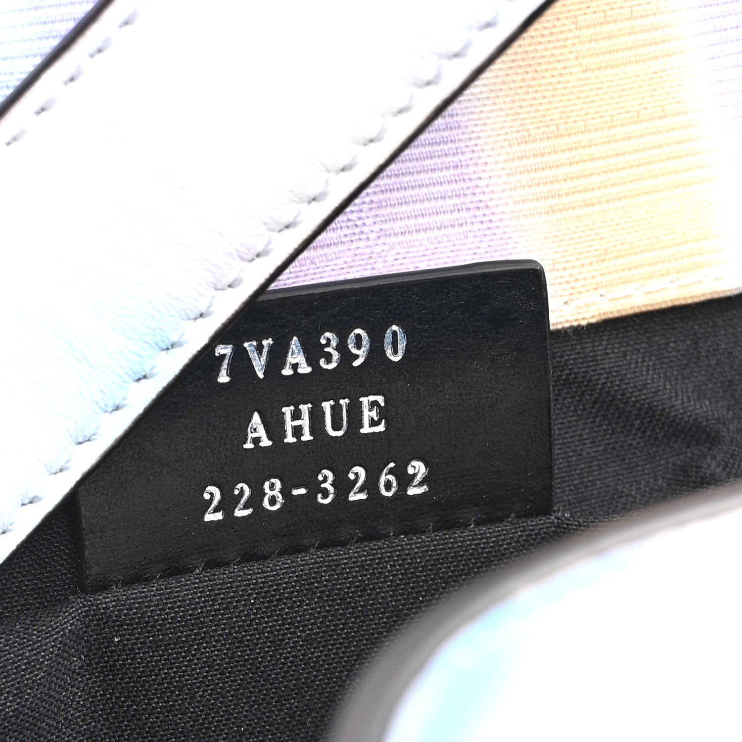 Fendi Fabric Jacquard FF Tie Dye Sunset Large Shopping Tote Light Blue Black 7 of 11