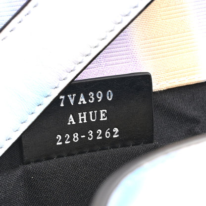 Fendi Fabric Jacquard FF Tie Dye Sunset Large Shopping Tote Light Blue Black 7 of 11