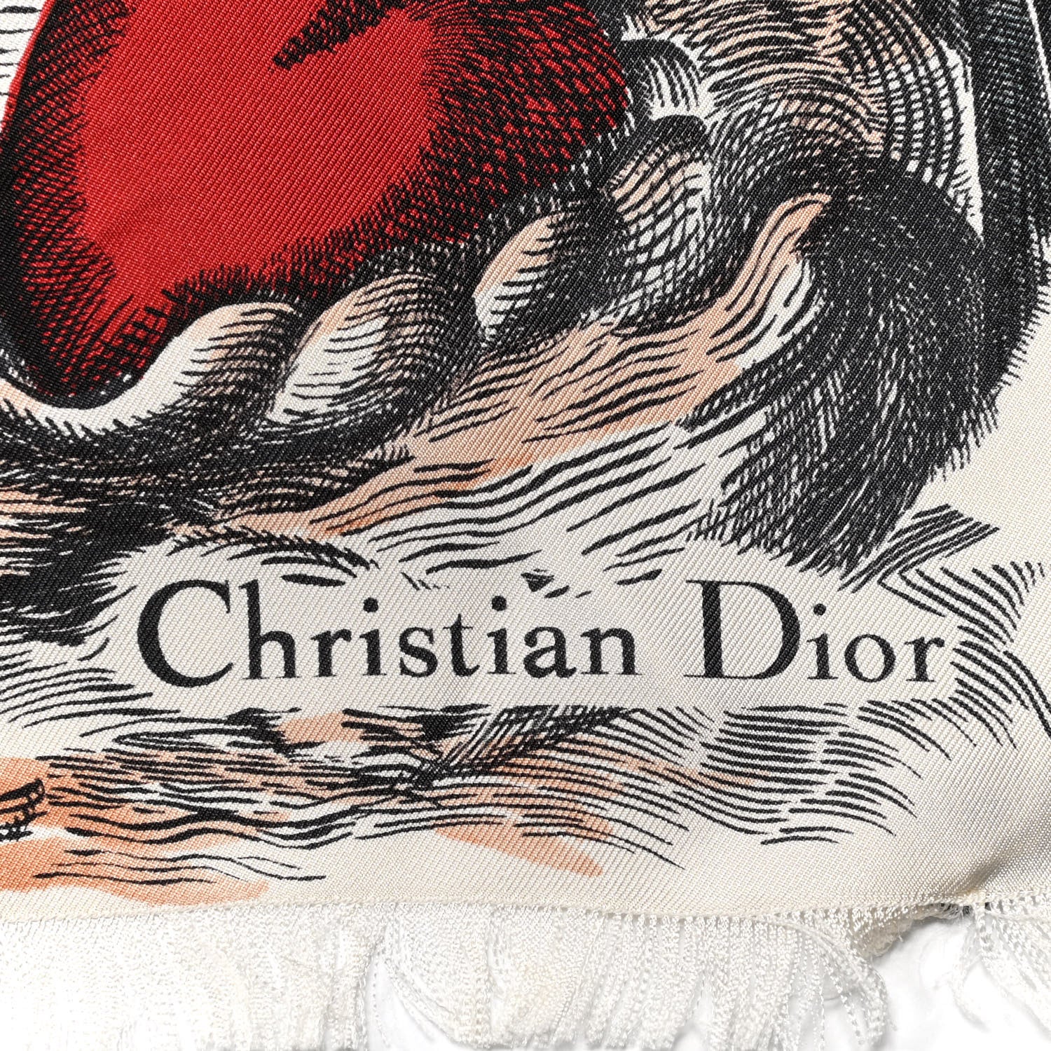 Christian Dior Silk Brutal Journey Of The Heart Scarf Multicolor 2 of 4