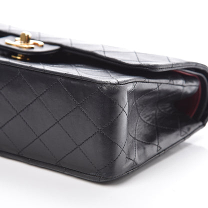 Chanel Lambskin Quilted Medium Double Flap Bag Black 7 of 18