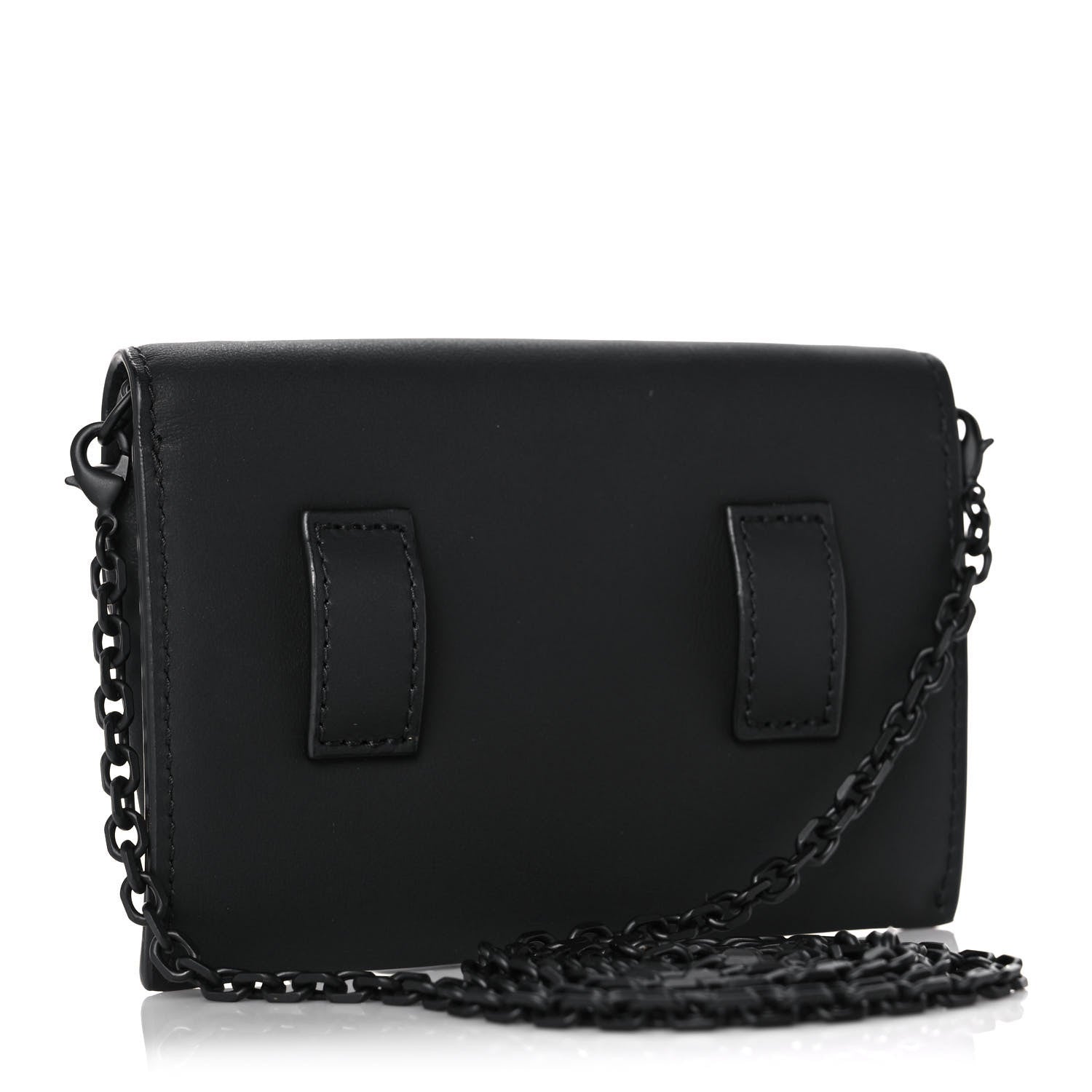 Christian Dior Ultra Matte Calfskin Nano Saddle Chain Pouch Black 3 of 12