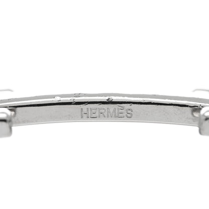 Hermes Palladium Martelee 32mm H Belt Buckle Silver 3 of 3