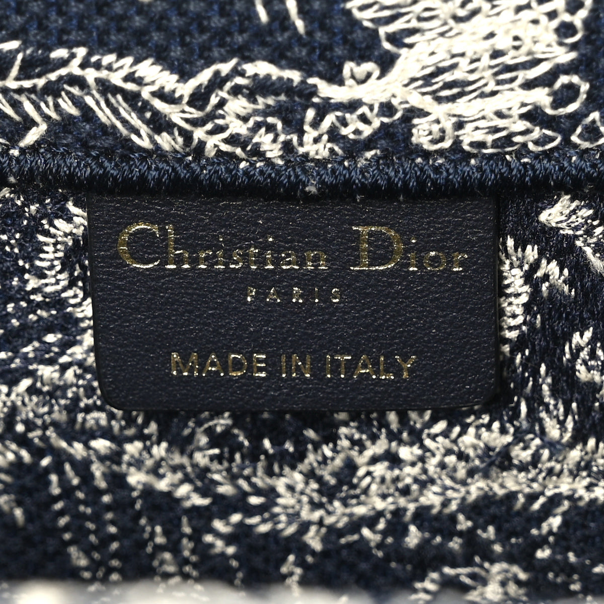 Christian Dior Canvas Embroidered Medium Toile De Jouy Reverse Book Tote Blue 5 of 9