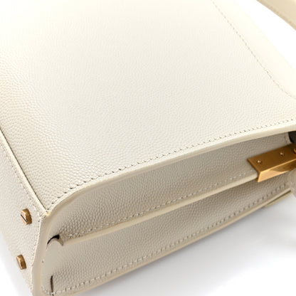 Saint Laurent Grain de Poudre Mini Classic Monogram Cassandra Top Handle Vintage White 16 of 16