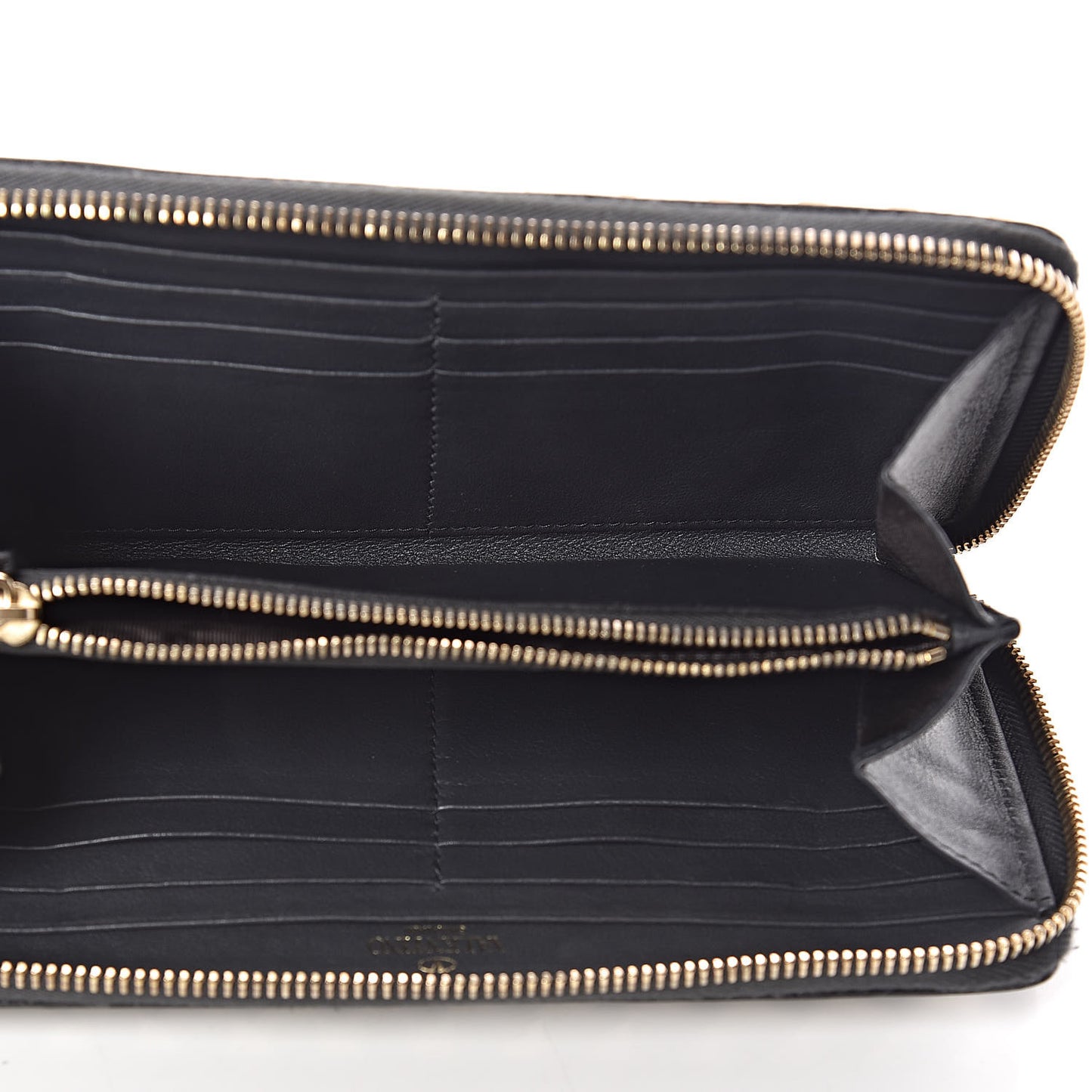 Calfskin Rockstud Zip Around Wallet Grey