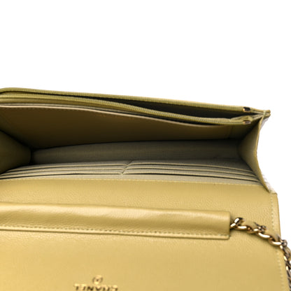 Chanel Caviar Quilted Wallet On Chain WOC Light Green 4 of 10
