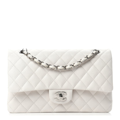 Chanel Caviar Quilted Medium Double Flap White 1 of 12