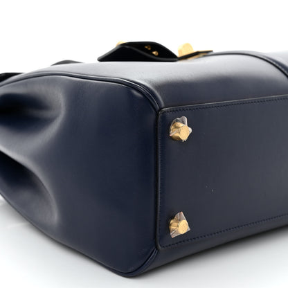 Celine Satinated Calfskin Medium 16 Top Handle Bag Midnight 8 of 9