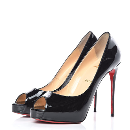 Christian Louboutin Patent New Very Prive 120 Pumps 38 Black 3 of 13