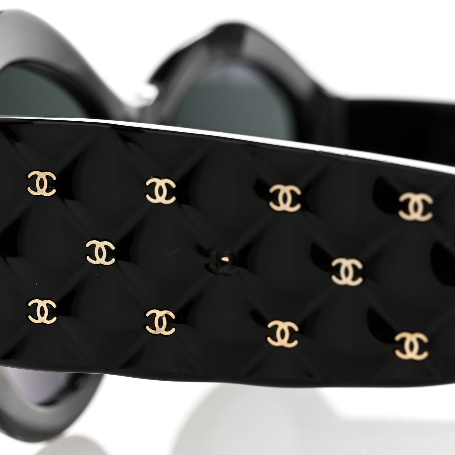Chanel Acetate Quilted CC Sunglasses 5486-A Black 8 of 8