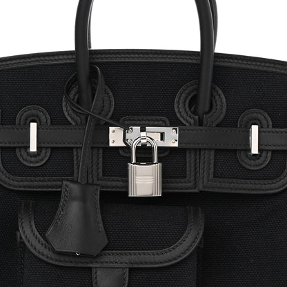 Hermes Toile Goeland Swift Cargo Birkin 25 Black 7 of 12