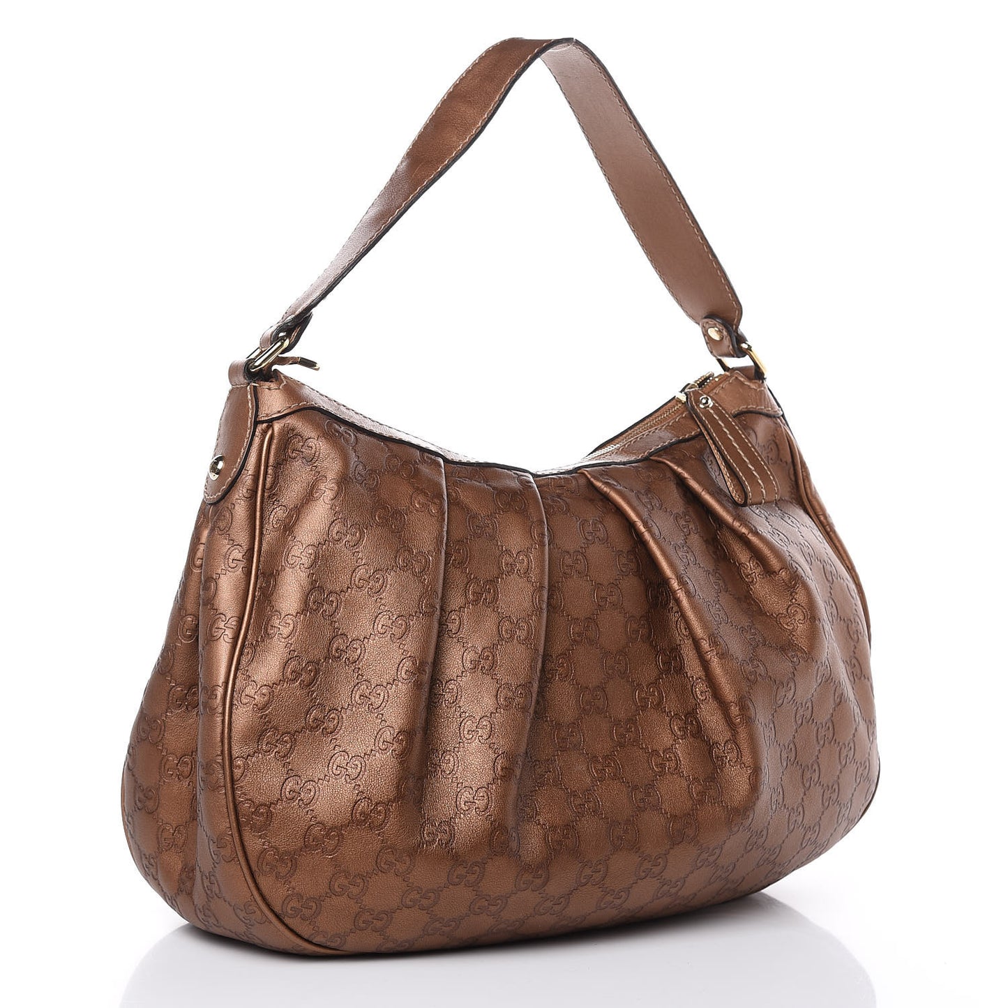 Guccissima Medium Sukey Hobo Bronze