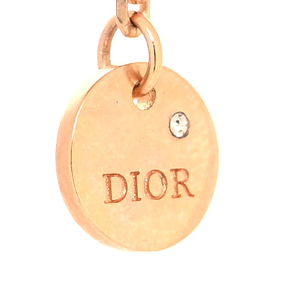 Christian Dior Metal Crystal Petit CD Double Necklace Gold 5 of 5