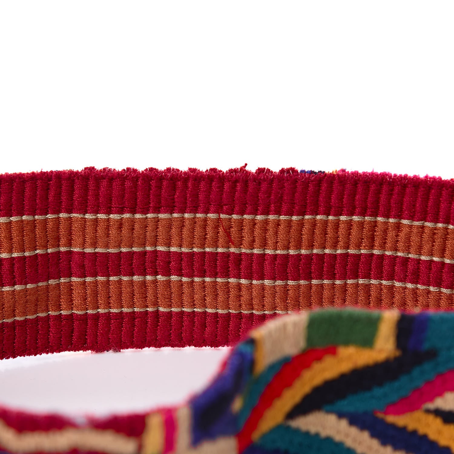 Valentino Garavani Canvas Geometric Embroidered Rockstud Guitar Strap Multicolor 4 of 6