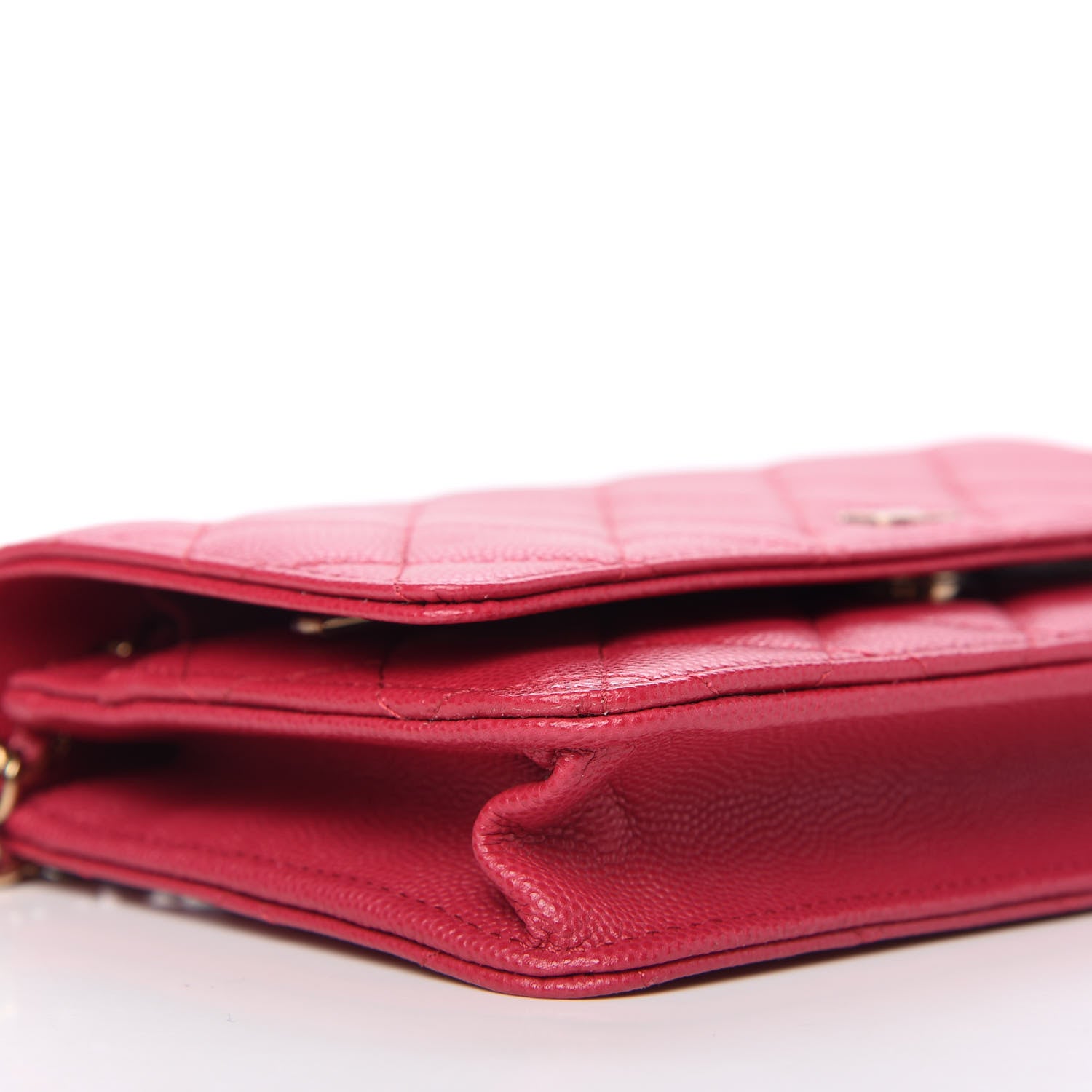 Chanel Caviar Quilted Wallet On Chain WOC Dark Pink 9 of 12