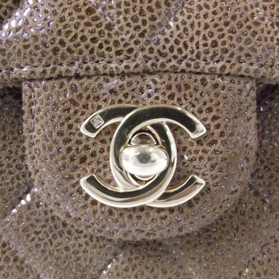 Suede Caviar Quilted Mini Flap Brown