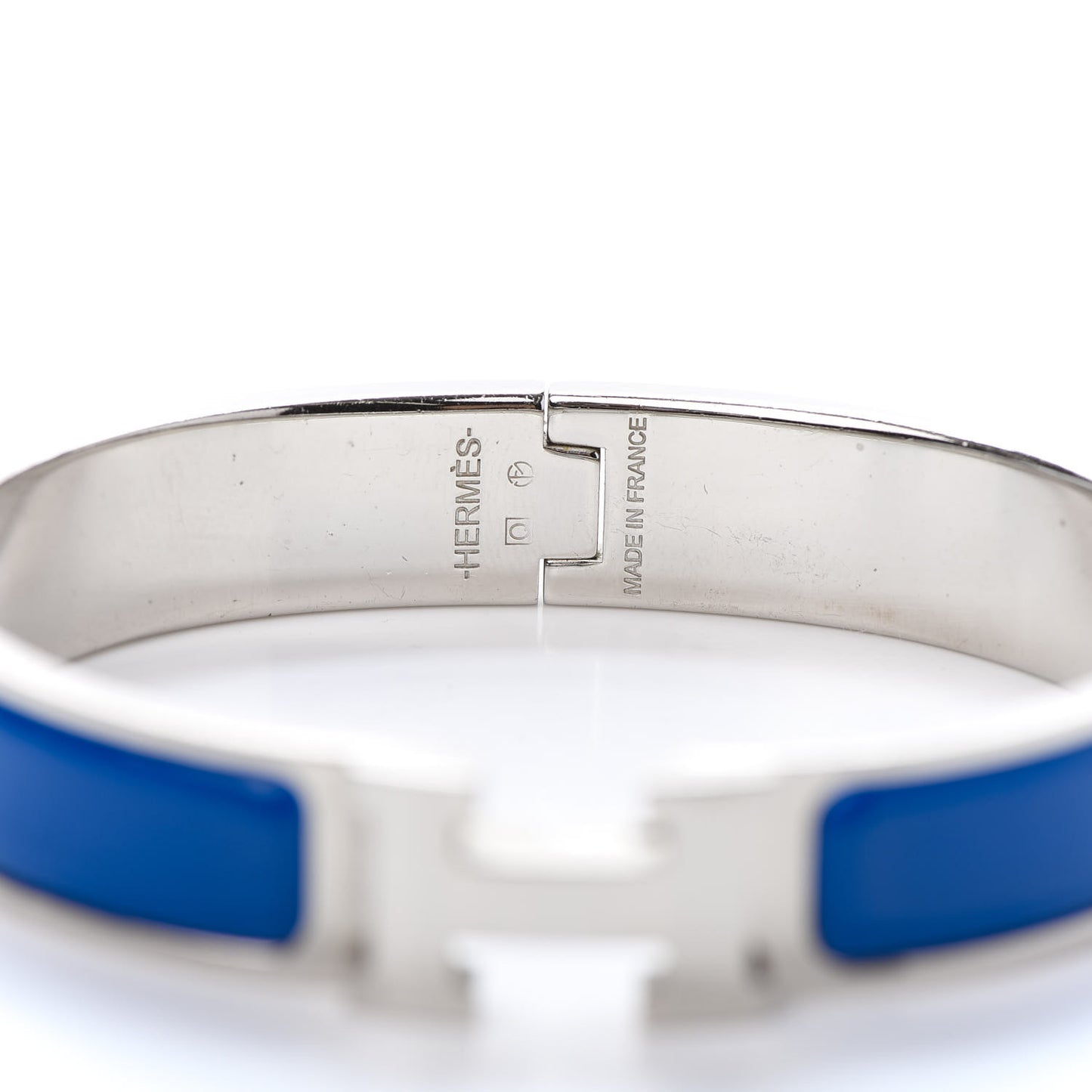 Narrow Enamel Clic Clac H Bracelet PM Blue Electrique