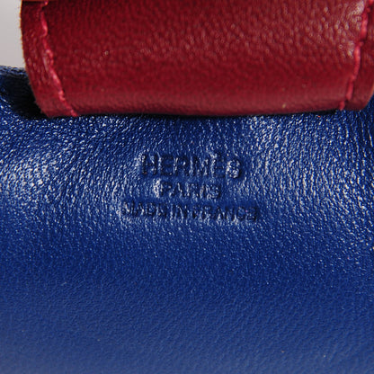 Hermes Milo Lambskin Grigri Rodeo Horse Bag Charm MM Bleu de Malte Rouge H Poppy 4 of 5