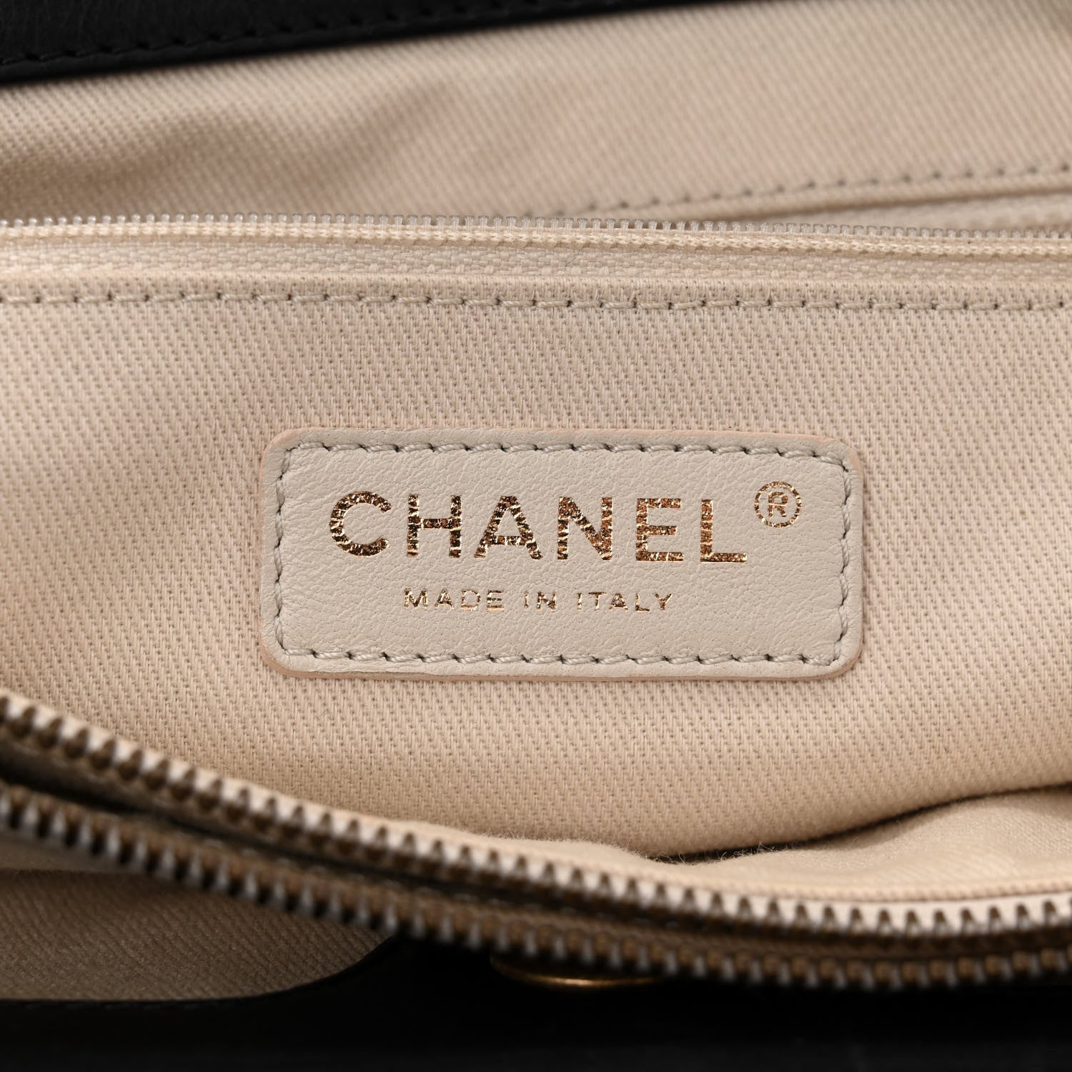 Chanel Calfskin Large Retro Girl Shopping Tote Black 6 of 12