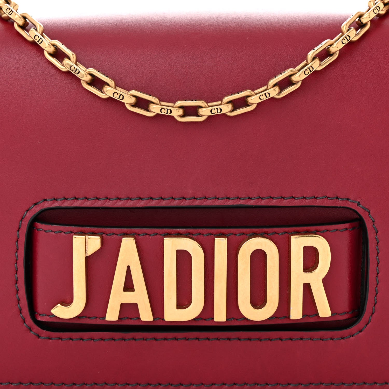 Christian Dior Calfskin J'Adior Chain Flap Bag Red 7 of 10