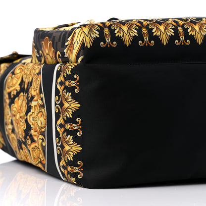 Fendi X VERSACE Silk Vitello Fendace FF Baroque Backpack Tobacco Black Gold 7 of 8