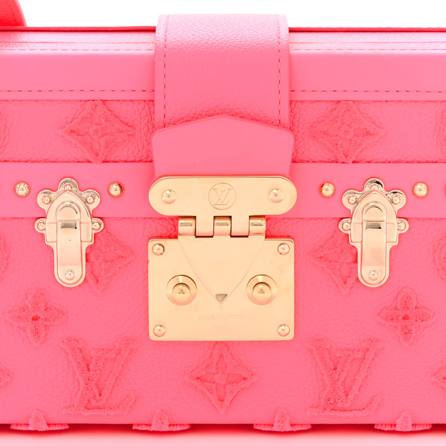 Monogram Tuffetage Petite Malle Rose Fluo